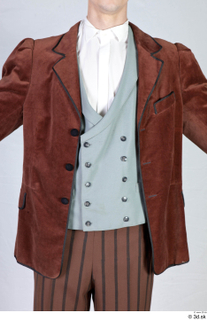  Photos Man in Historical Dress 42 20th century brown jacket historical clothing upper body 0001.jpg